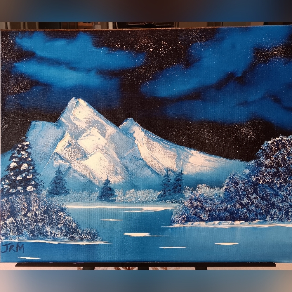Frozen Mountain Painting